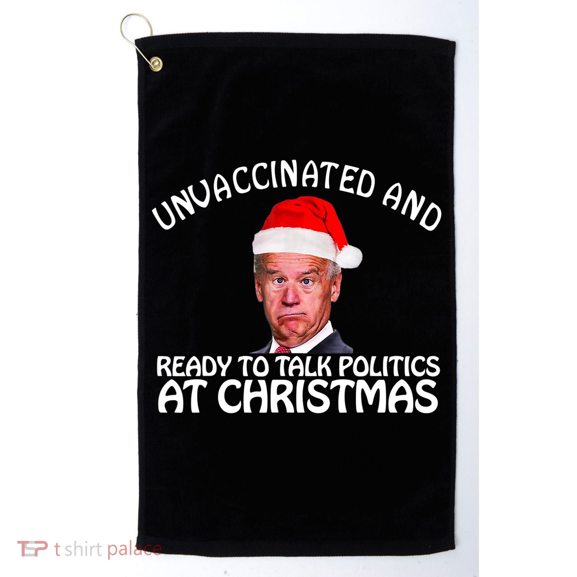 Santa Unvaccinated And Ready To Talk Politics At Christmas Golf Towel