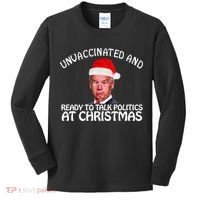 Santa Unvaccinated And Ready To Talk Politics At Christmas Kids Long Sleeve Shirt thumb 0