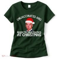 Santa Unvaccinated And Ready To Talk Politics At Christmas Women's T-Shirt thumb 0