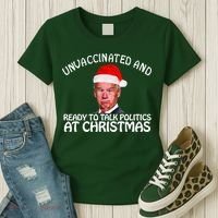 Santa Unvaccinated And Ready To Talk Politics At Christmas Women's T-Shirt thumb 3