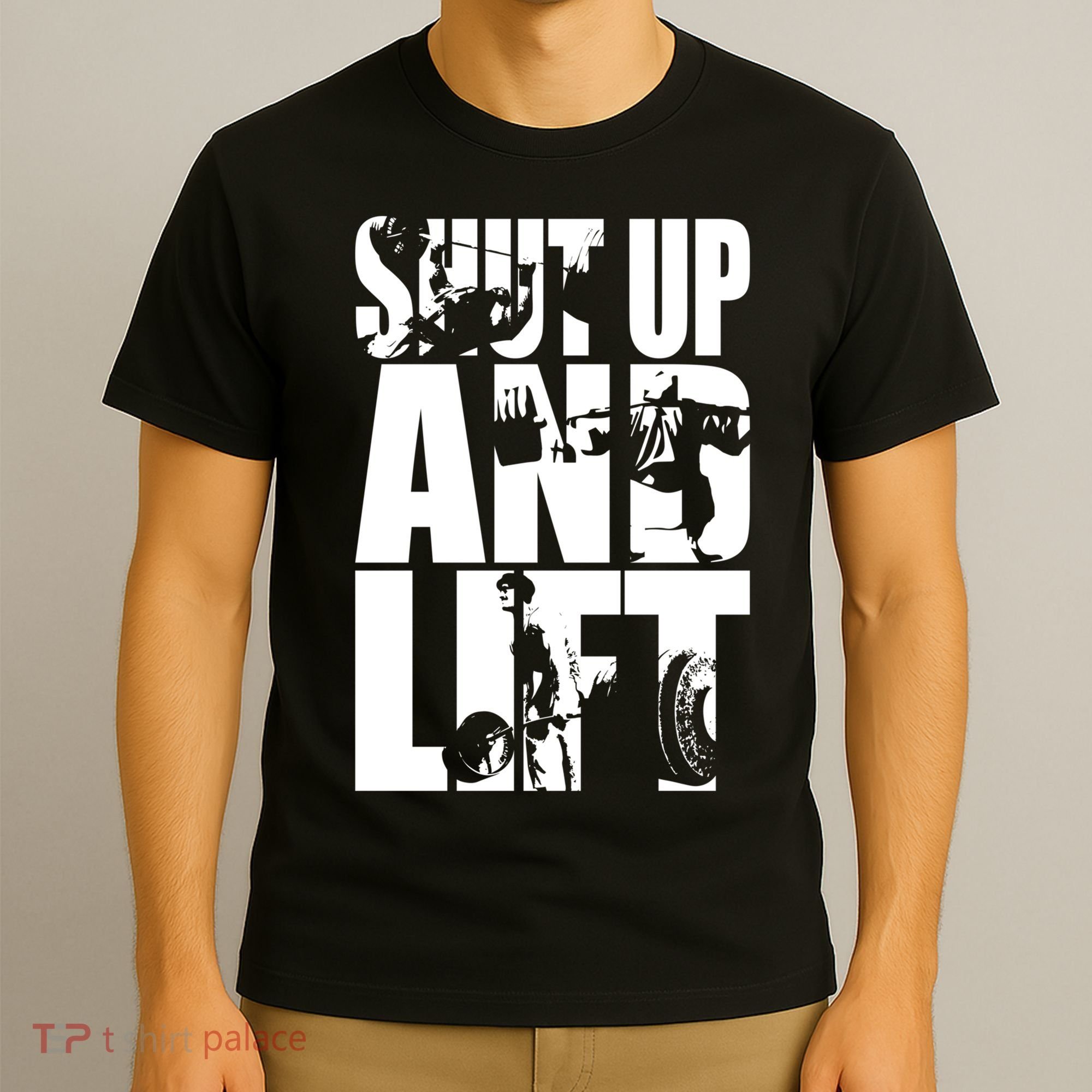 Shut Up And Lift Squat Bench Deadlift Iconic T-Shirt