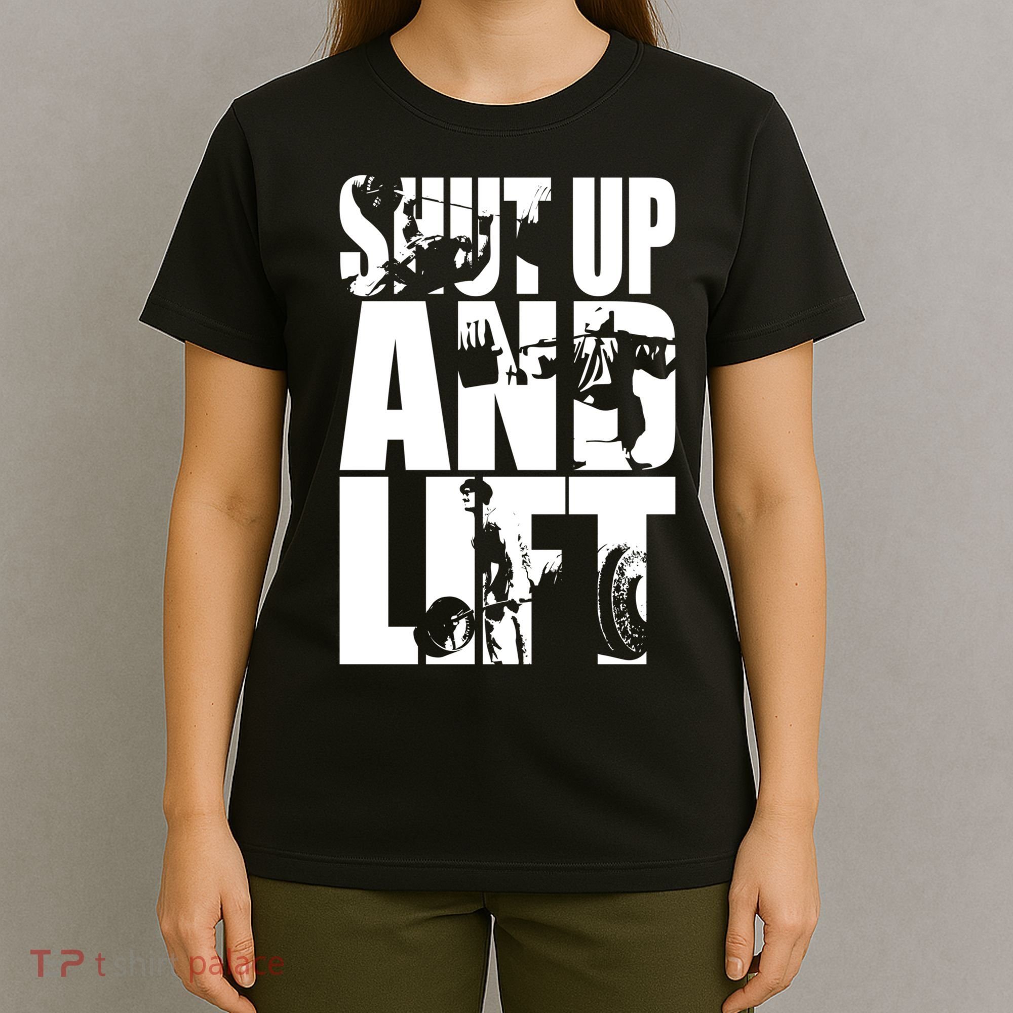 Shut Up And Lift Squat Bench Deadlift Iconic T-Shirt