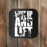 Shut Up And Lift Squat Bench Deadlift Iconic Coaster thumb 0