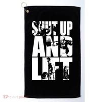 Shut Up And Lift Squat Bench Deadlift Iconic Golf Towel thumb 0
