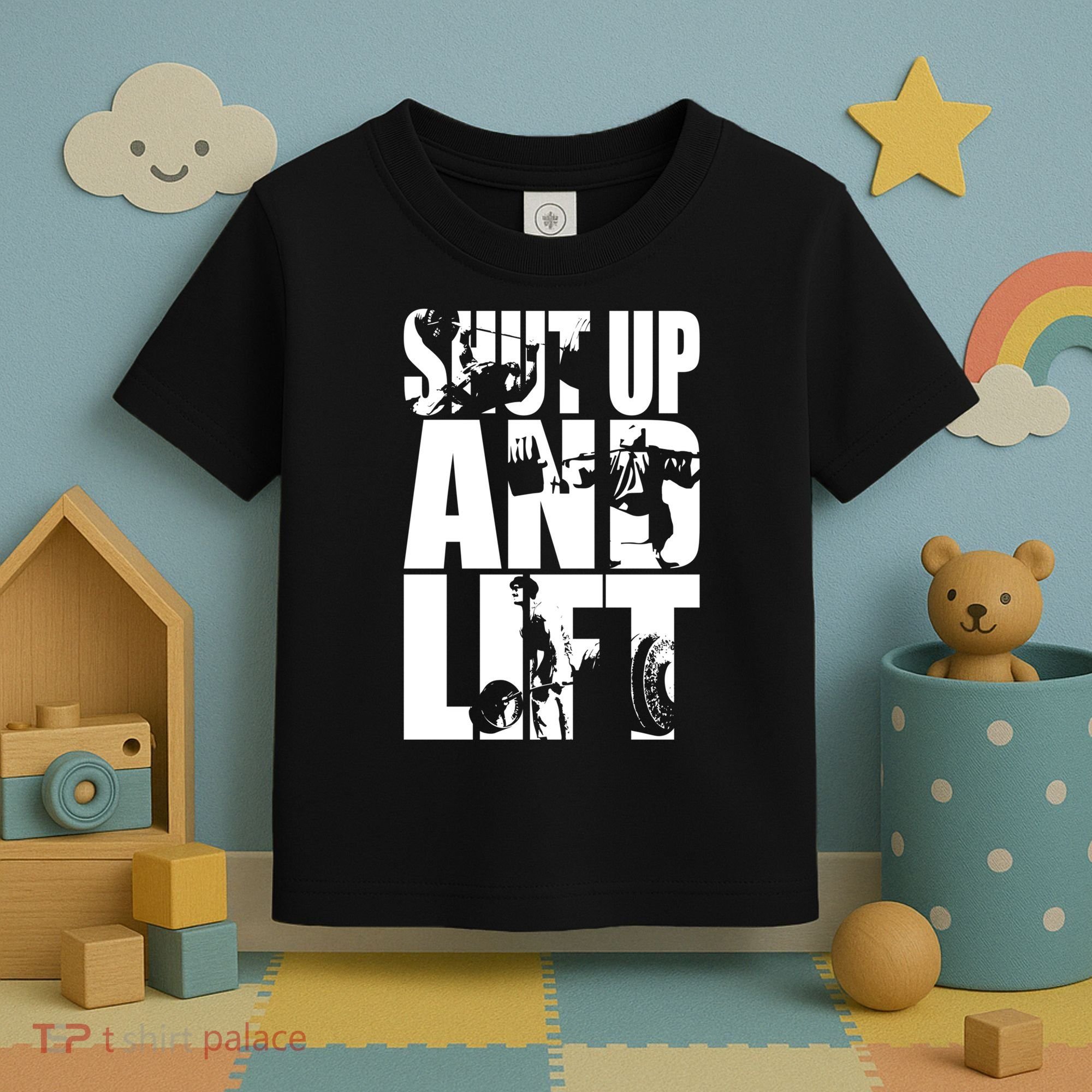 Shut Up And Lift Squat Bench Deadlift Iconic Toddler T-Shirt