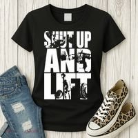 Shut Up And Lift Squat Bench Deadlift Iconic Women's T-Shirt thumb 3