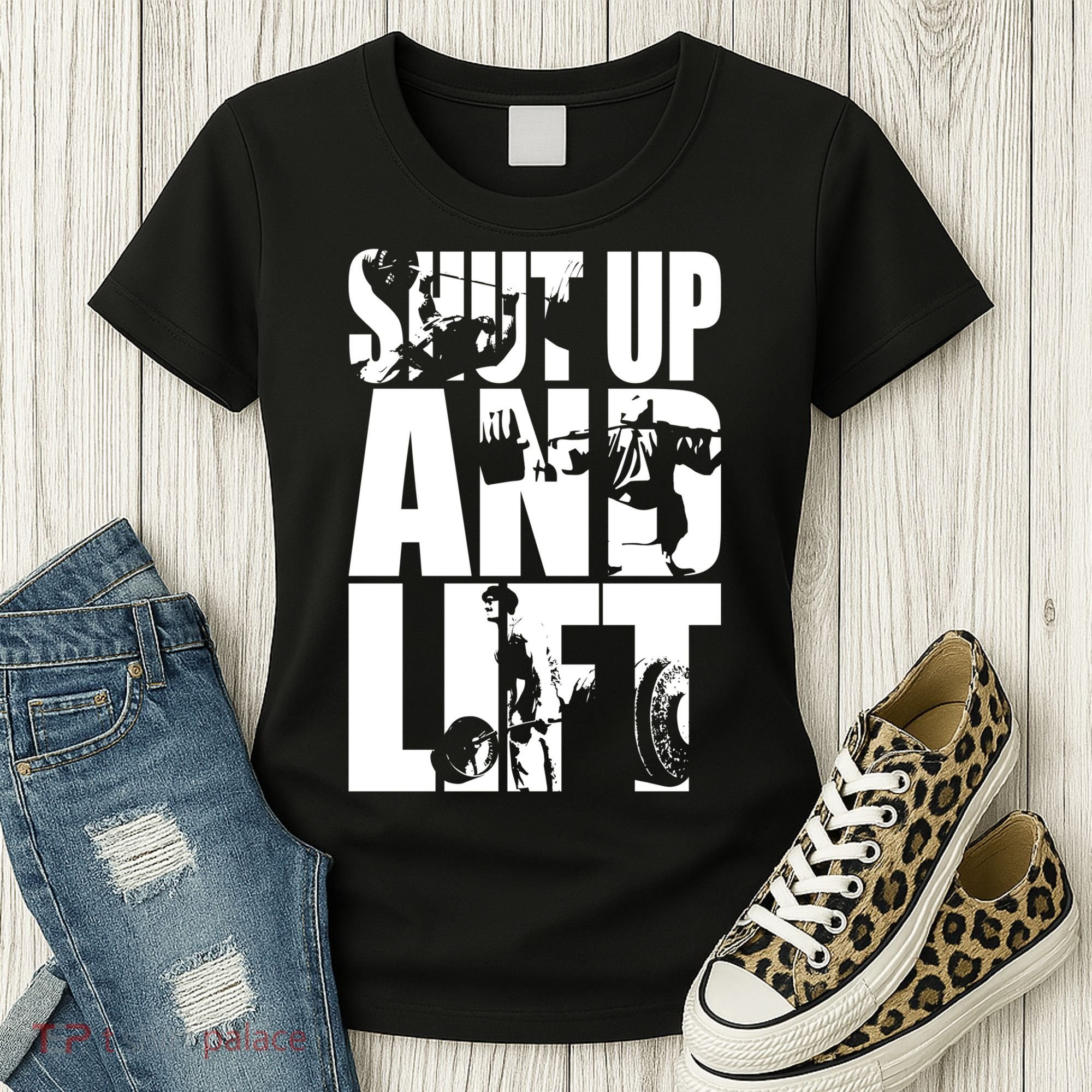 Shut Up And Lift Squat Bench Deadlift Iconic Women's T-Shirt