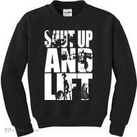 Shut Up And Lift Squat Bench Deadlift Iconic Kids Sweatshirt thumb 0