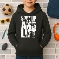 Shut Up And Lift Squat Bench Deadlift Iconic Kids Hoodie thumb 2