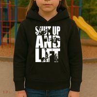 Shut Up And Lift Squat Bench Deadlift Iconic Kids Hoodie thumb 3