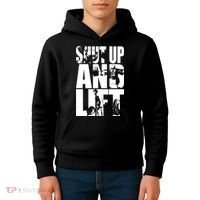 Shut Up And Lift Squat Bench Deadlift Iconic Kids Hoodie thumb 4