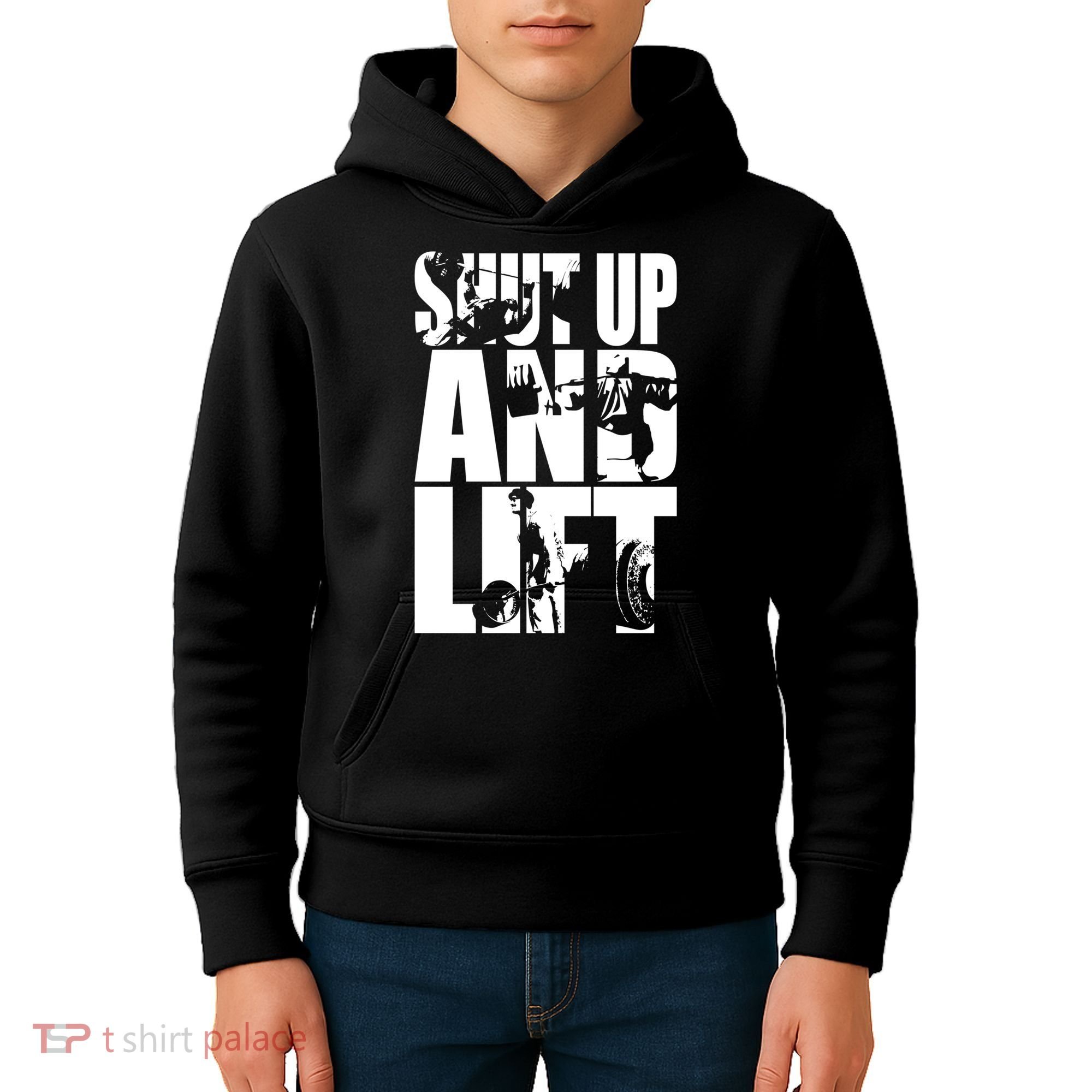 Shut Up And Lift Squat Bench Deadlift Iconic Kids Hoodie