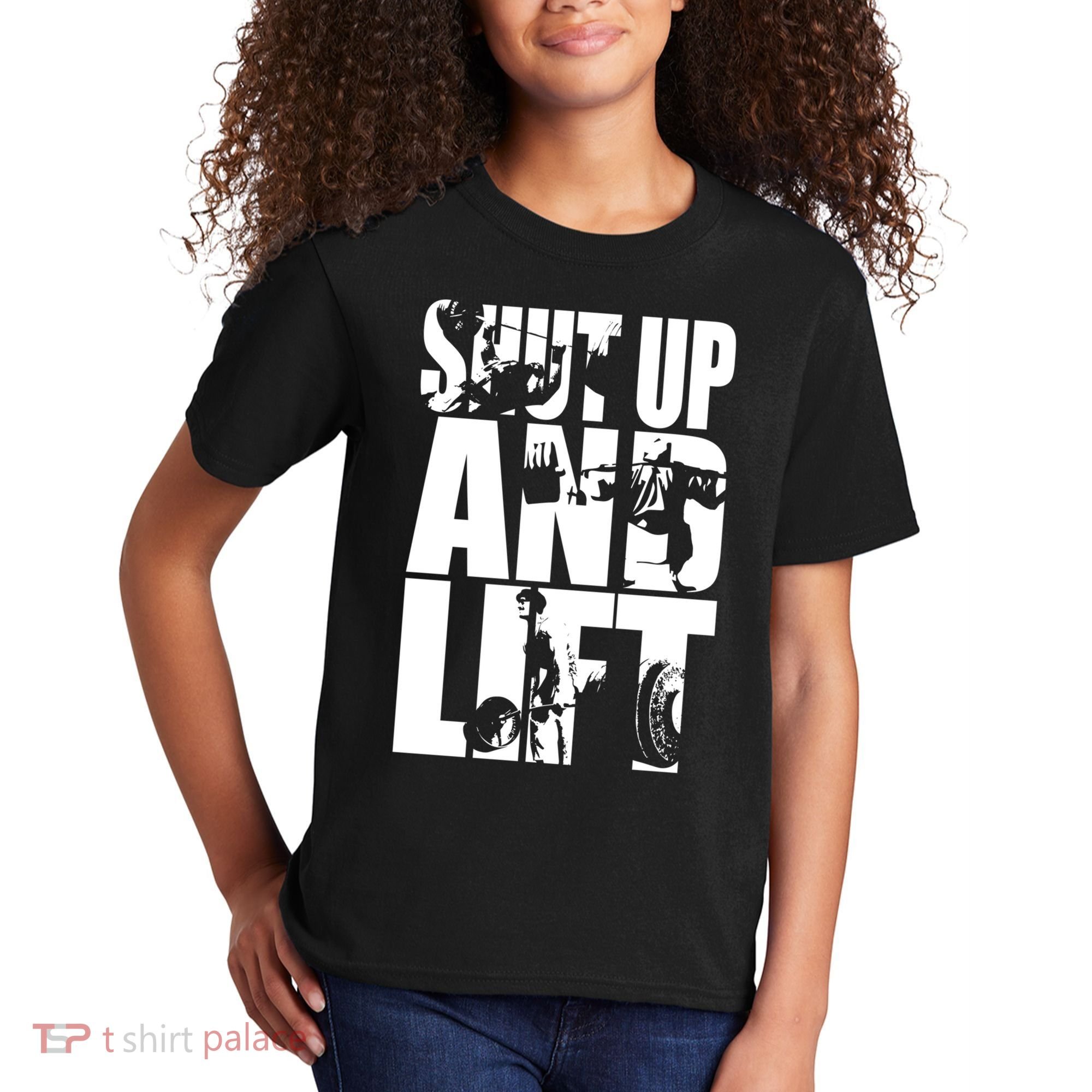 Shut Up And Lift Squat Bench Deadlift Iconic Kids T-Shirt