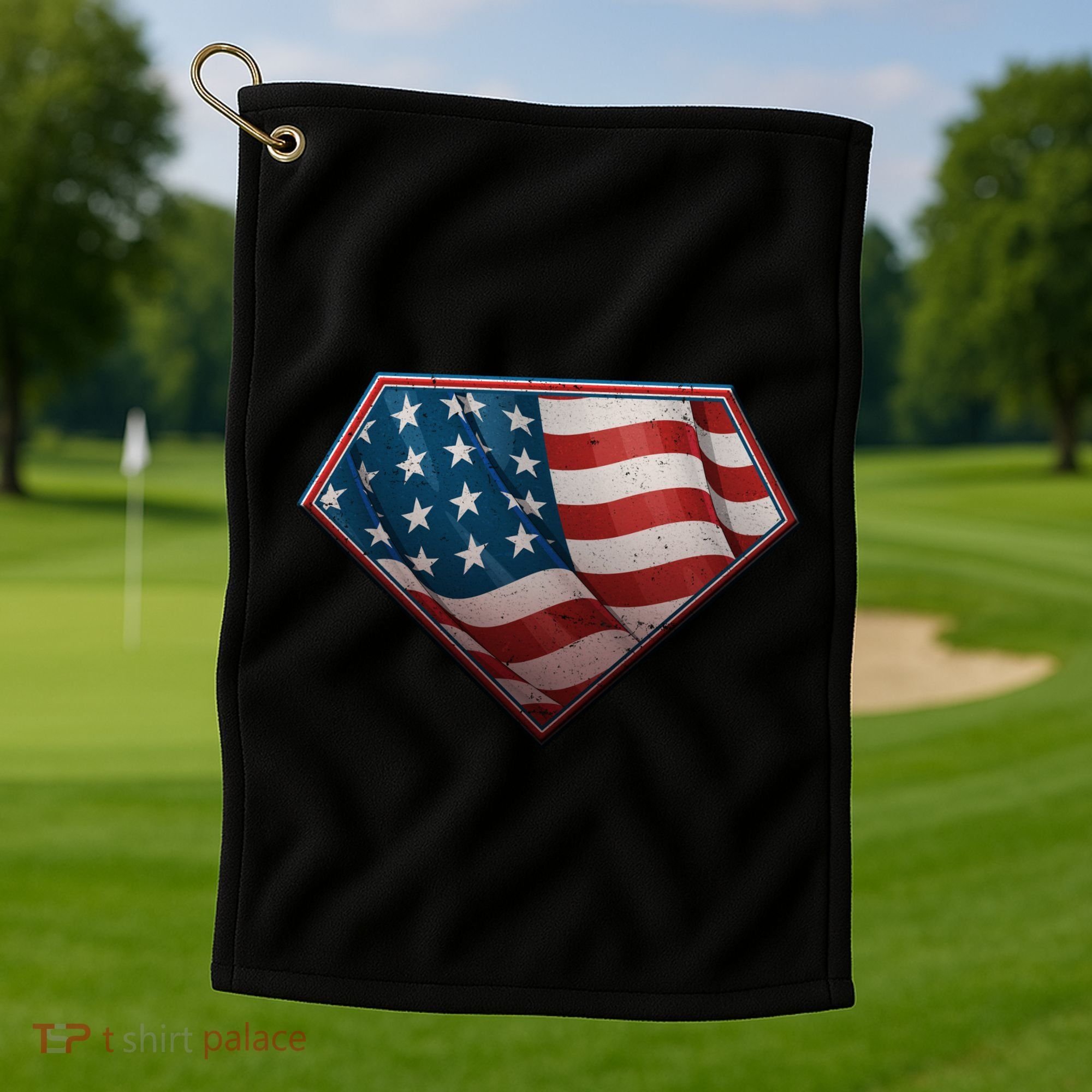 Super USA American Flag Golf Towel