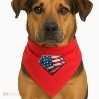 Super USA American Flag USA-Made Doggie Bandana thumb 1