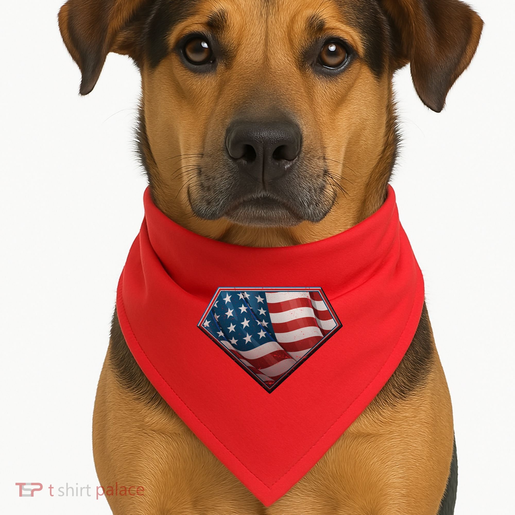 Super USA American Flag USA-Made Doggie Bandana