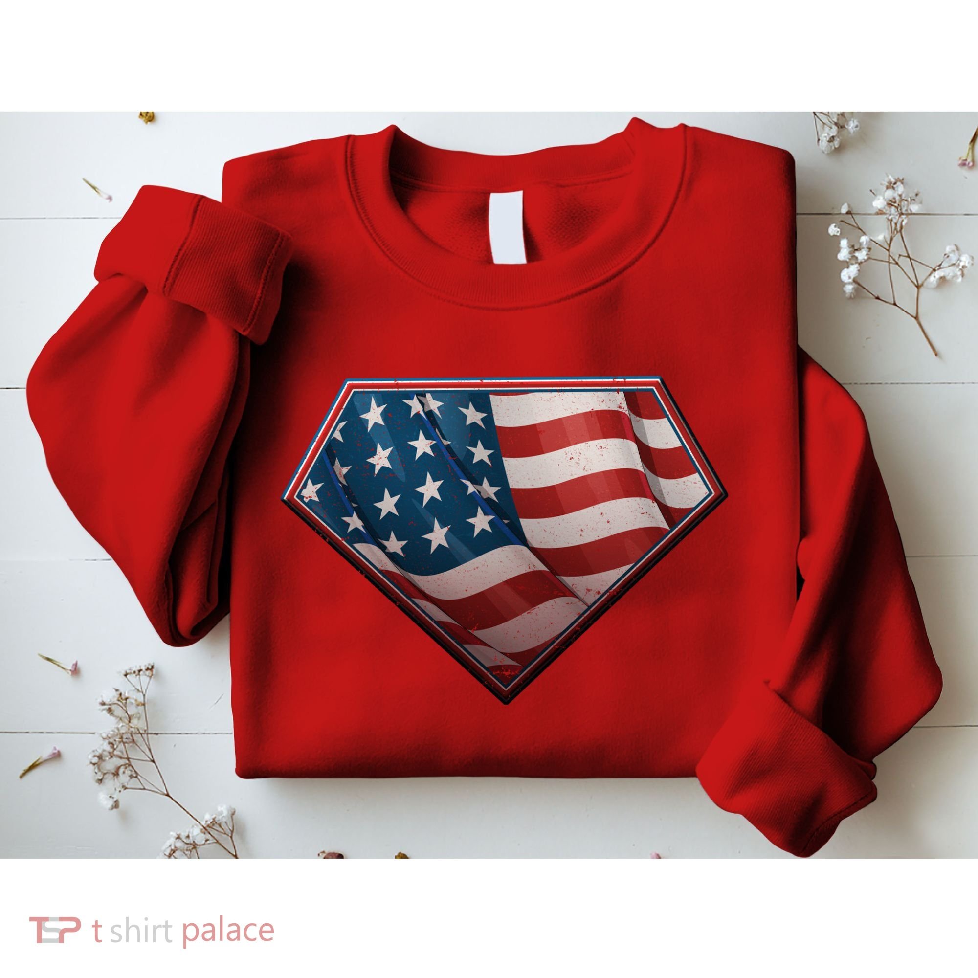 Super USA American Flag Sweatshirt