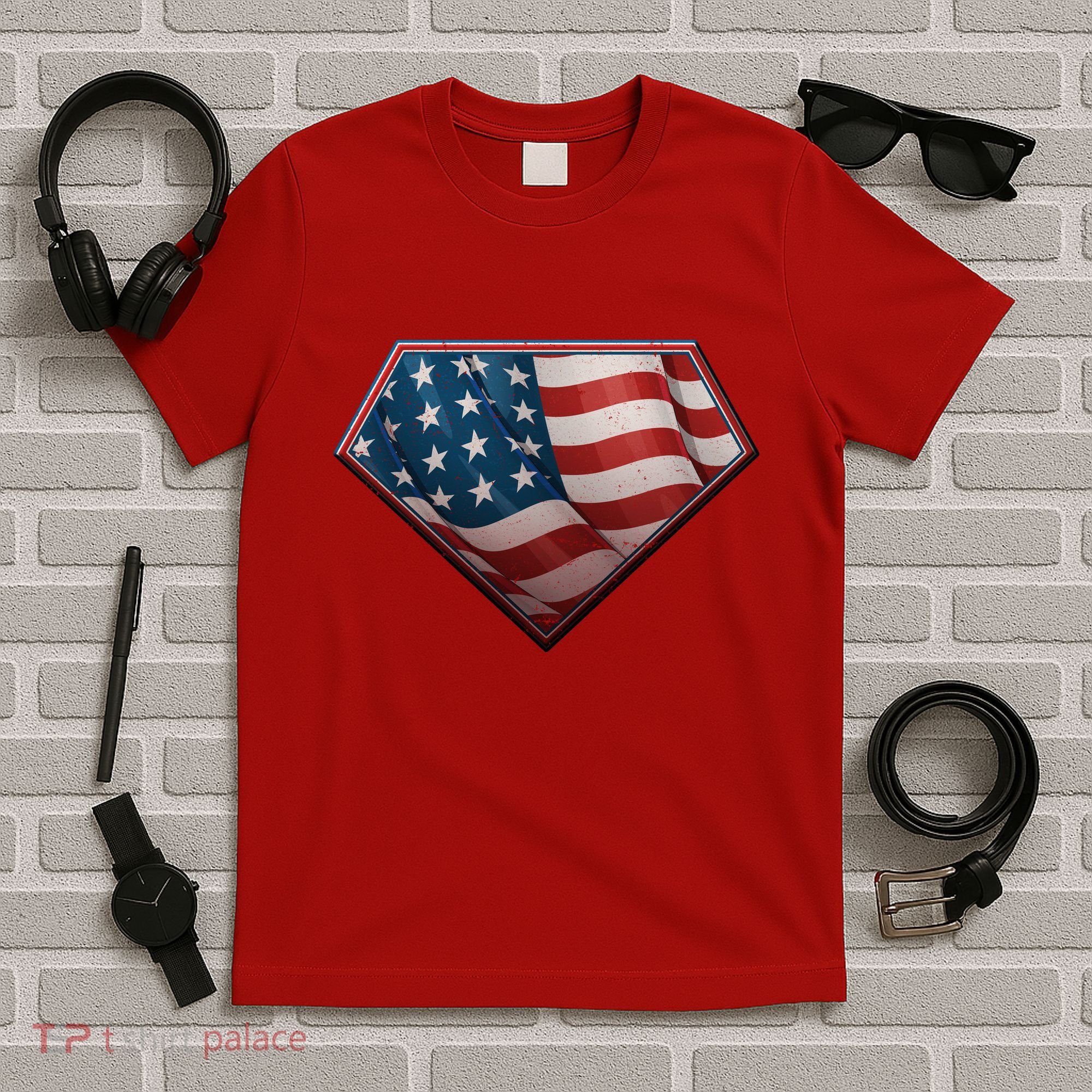Super USA American Flag T-Shirt
