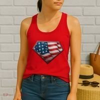 Super USA American Flag Women's Tank Top thumb 2