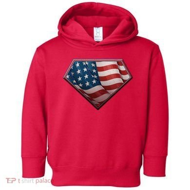 Super USA American Flag Toddler Hoodie
