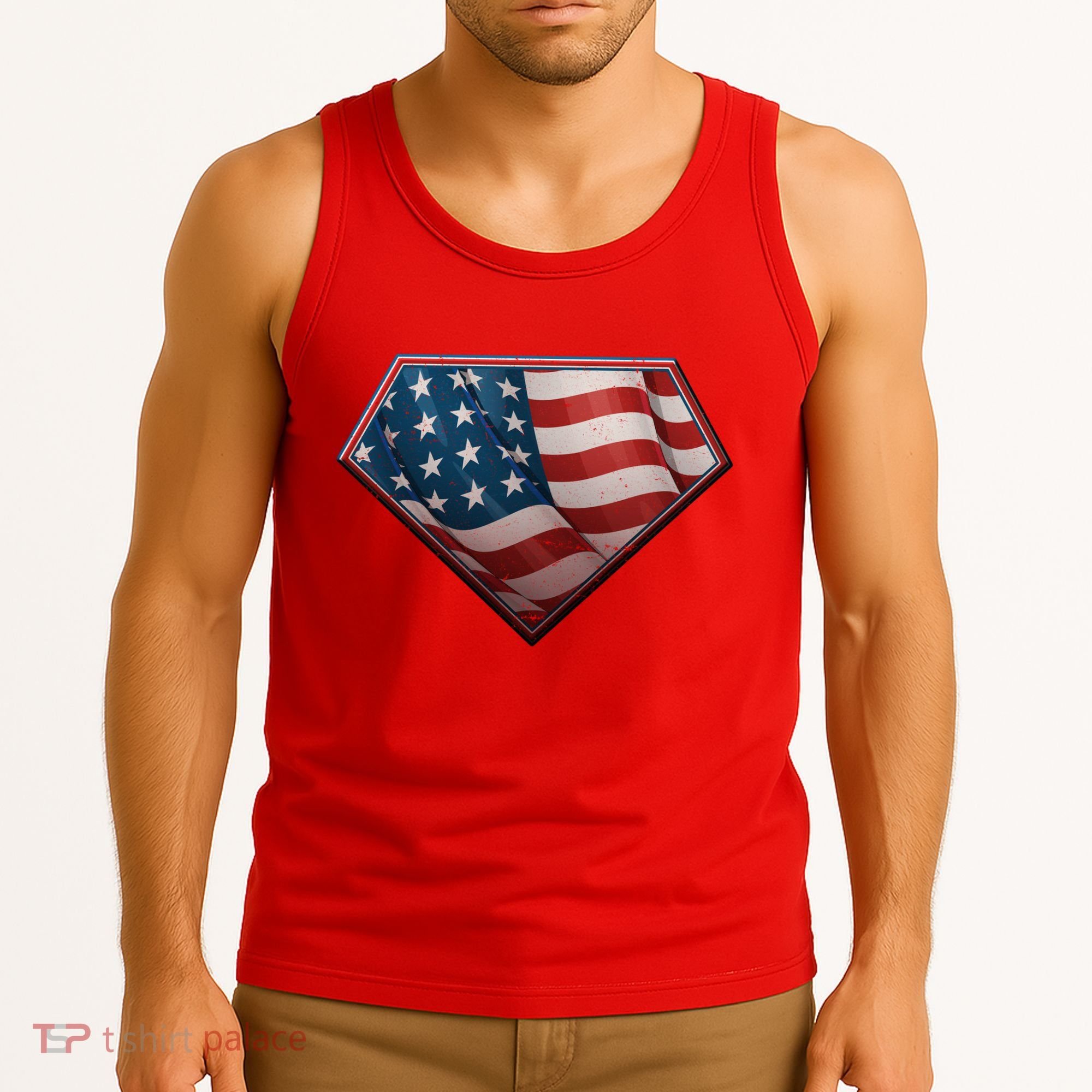 Super USA American Flag Tank Top