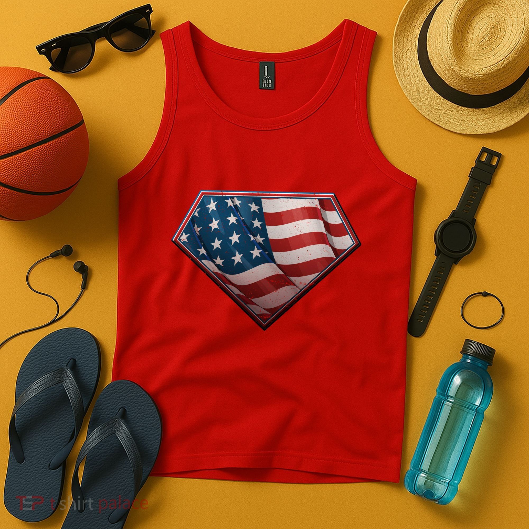 Super USA American Flag Tank Top