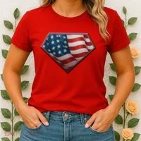Super USA American Flag Women's T-Shirt thumb 2