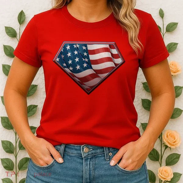 Super USA American Flag Women's T-Shirt