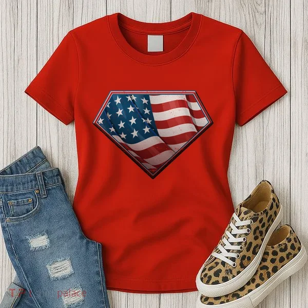 Super USA American Flag Women's T-Shirt