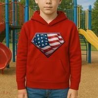 Super USA American Flag Kids Hoodie thumb 2