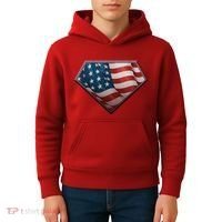 Super USA American Flag Kids Hoodie thumb 4