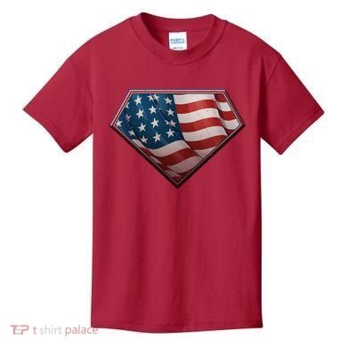 Super USA American Flag Kids T-Shirt