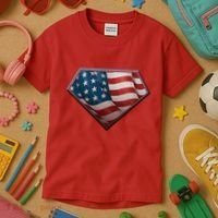 Super USA American Flag Kids T-Shirt thumb 3