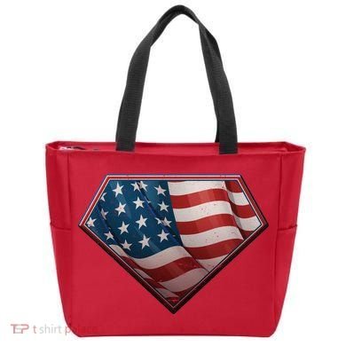Super USA American Flag Tote Bag