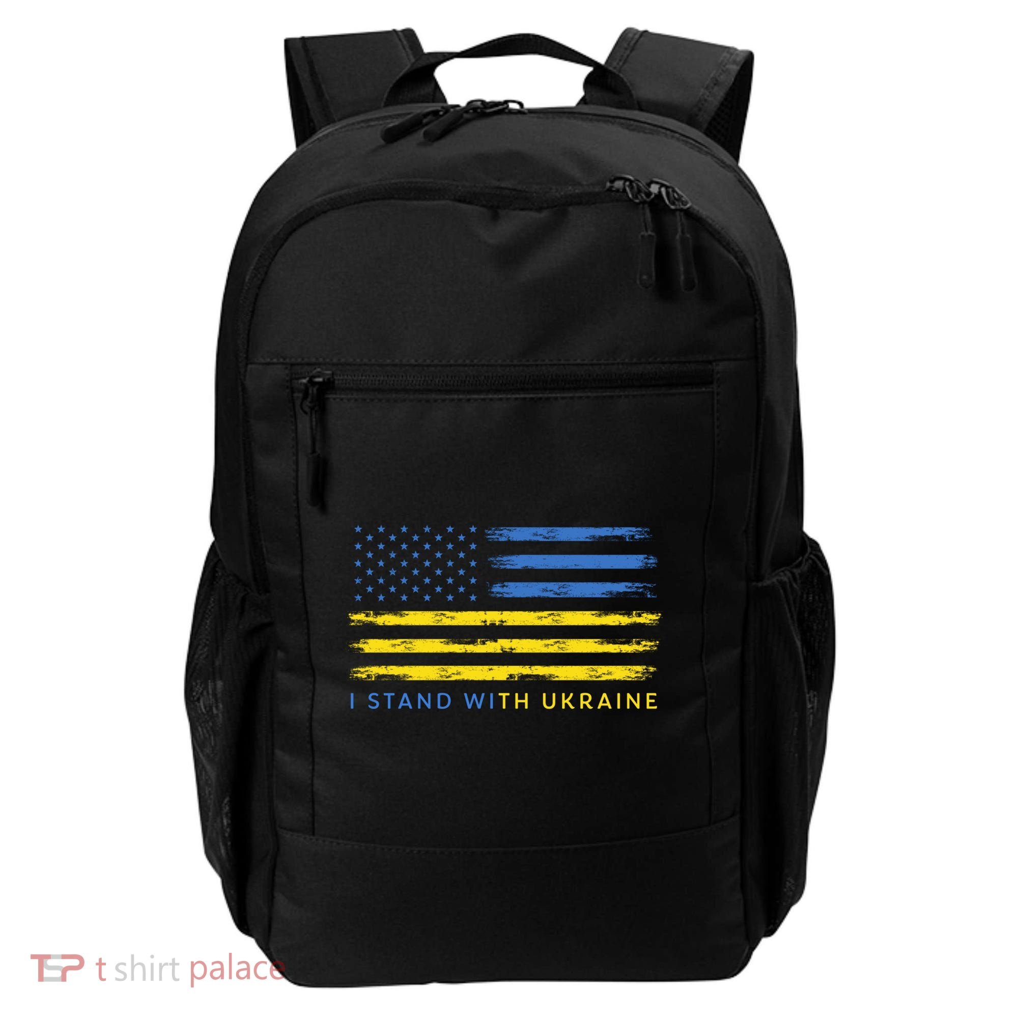 Support Ukrainian American Flag I Stand With Ukraine Gift Backpack