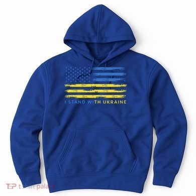 Support Ukrainian American Flag I Stand With Ukraine Gift Hoodie