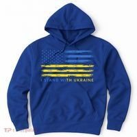 Support Ukrainian American Flag I Stand With Ukraine Gift Hoodie thumb 0