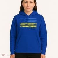 Support Ukrainian American Flag I Stand With Ukraine Gift Hoodie thumb 5