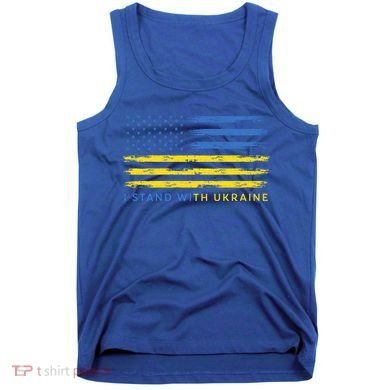 Support Ukrainian American Flag I Stand With Ukraine Gift Tank Top