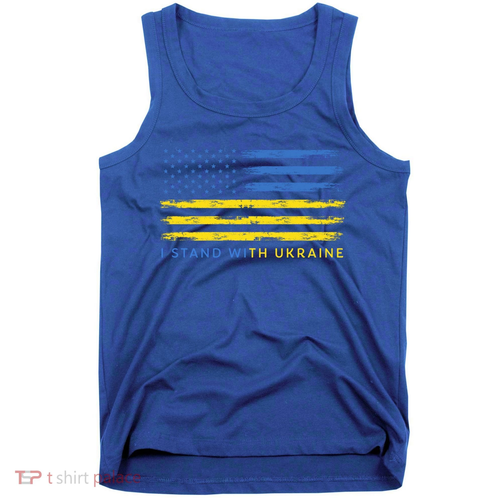 Support Ukrainian American Flag I Stand With Ukraine Gift Tank Top