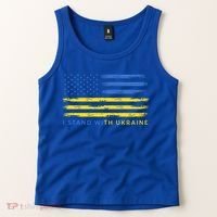 Support Ukrainian American Flag I Stand With Ukraine Gift Tank Top thumb 2