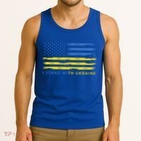 Support Ukrainian American Flag I Stand With Ukraine Gift Tank Top thumb 3