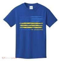 Support Ukrainian American Flag I Stand With Ukraine Gift Kids T-Shirt thumb 0