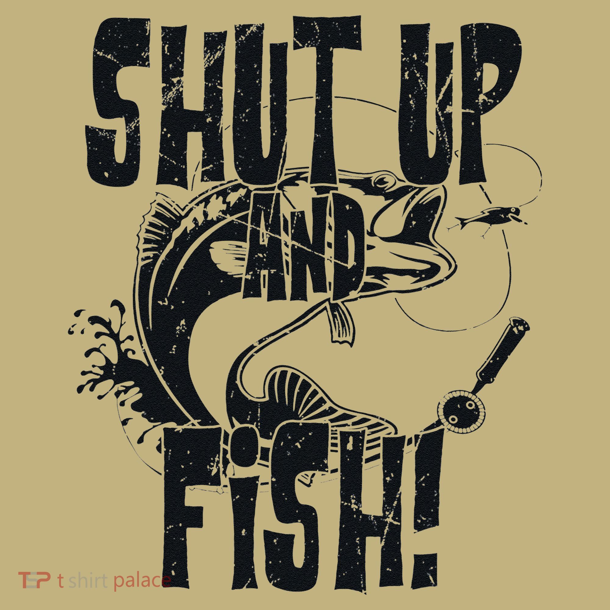 Shut Up And Fish Funny Fishing Polo