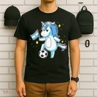 Soccer Unicorn Argentina Jersey Shirt Argentinian Football T-Shirt thumb 6
