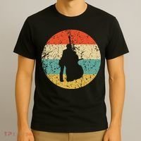 Stand Up Bass Vintage Retro Music T-Shirt thumb 3