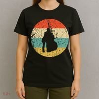 Stand Up Bass Vintage Retro Music T-Shirt thumb 4