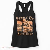 Saddle Up Buttercup Rodeo Girl Cowgirl Cowboy Women's Tank Top thumb 0