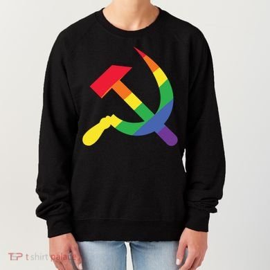Soviet Union Communist Flag Hammer And Sickle Lgbtq Rainbow Gift Women's Sweatshirt