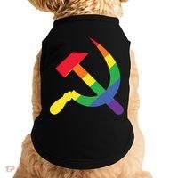 Soviet Union Communist Flag Hammer And Sickle Lgbtq Rainbow Gift Doggie Tank thumb 0